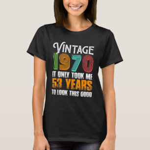 Vintage 1970 53 Jahre alte Geburtstagsidee für den T-Shirt