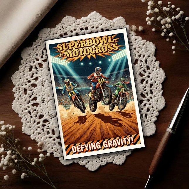 Vintage 1970s Superbowl of Motocross Postkarte (Von Creator hochgeladen)