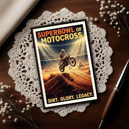 Vintage 1970s Superbowl of Motocross Postkarte