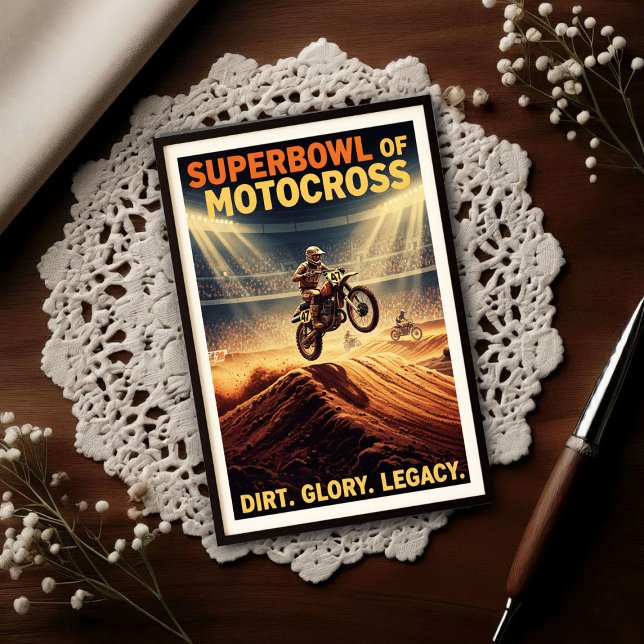 Vintage 1970s Superbowl of Motocross Postkarte (Von Creator hochgeladen)