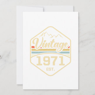 Vintage 1971 Est 50th Birthday Gift Einladung