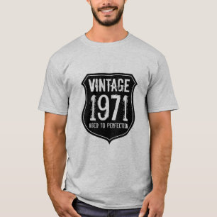 Vintage 1971 T-Shirt für Männer, gealtert auf Perf