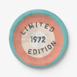 Vintage 1972 Limited Edition 54. Geburtstagsparty Pappteller