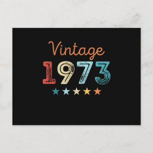 Vintage 1973 50. Geburtstag Retro-Geschenk 50 Jahr Postkarte