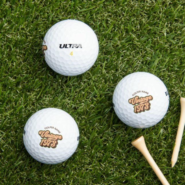 Vintage 1973 Custom Golf Balls Golfball (Insitu Gras)