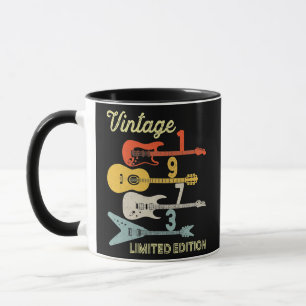 Vintage 1973 Geburtstagsgeschenke Gitarrenliebhabe Tasse