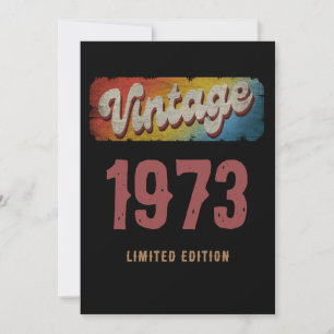 VINTAGE 1973 LIMITIERTE EDITION ANPASSEN EINLADUNG