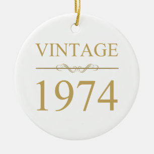 Vintage 1974 50. Geburtstag Keramik Ornament