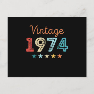 Vintage 1974 50. Geburtstag Retro-Geschenk 50 Jahr Postkarte
