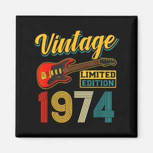 Vintage 1974 Limited Edition Gitarre Geburtsjahr Magnet