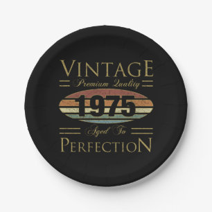 Vintage 1975 50. Geburtstag Pappteller