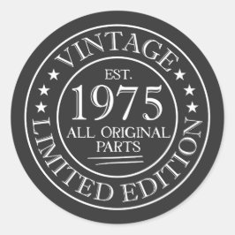 Vintage 1975 Adhesive Sticker