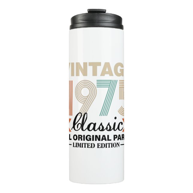 Vintage 1975 imited Edition Birthday Thermosbecher (Vorderseite)