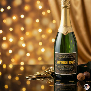 Vintage 1975 Zum Perfektion gereift Schwarzes Gold