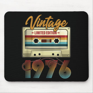 Vintage 1976 45. Geburtstagskassette Geburtstag Mousepad