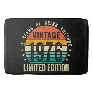 Vintage 1976 50. Geburtstag Geboren 1976 Badematte