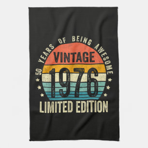 Vintage 1976 50. Geburtstag Geboren 1976 Geschirrtuch