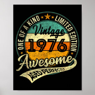 Vintage 1976 limitierte Auflage 50 Jahre alt 50. G Poster