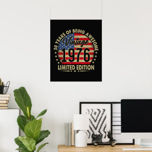 Vintage 1976 Limitierte Auflage 50 Jahre alt Poster
