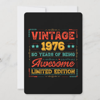 Vintage 1976 Made in 1976 70th Birthday 50 Years  Einladung