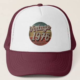 VINTAGE 1976 MEN WOMEN BIRTHDAY GIFT TRUCKER HAT TRUCKERKAPPE