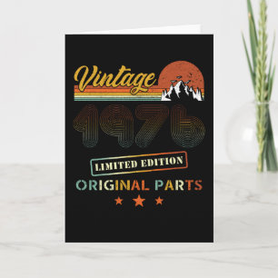 Vintage 1976 Retro Geburtstag Karte