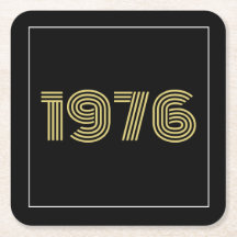Vintage 1976 Schwarz & Gold Ton 50. Geburtstag