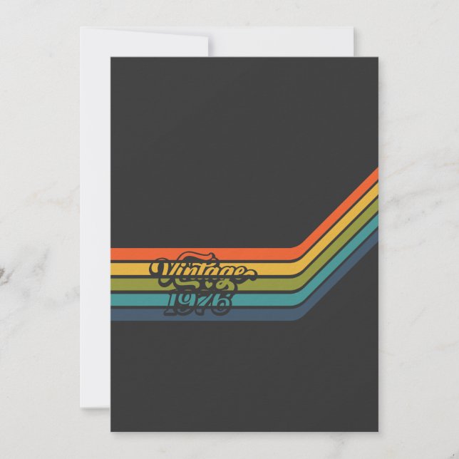 Vintage 1976 Style Birthday Invitation Einladung (Vorderseite)