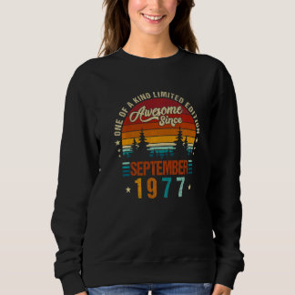 Vintage 1977 Awesome Since september 1977 45 Sweatshirt