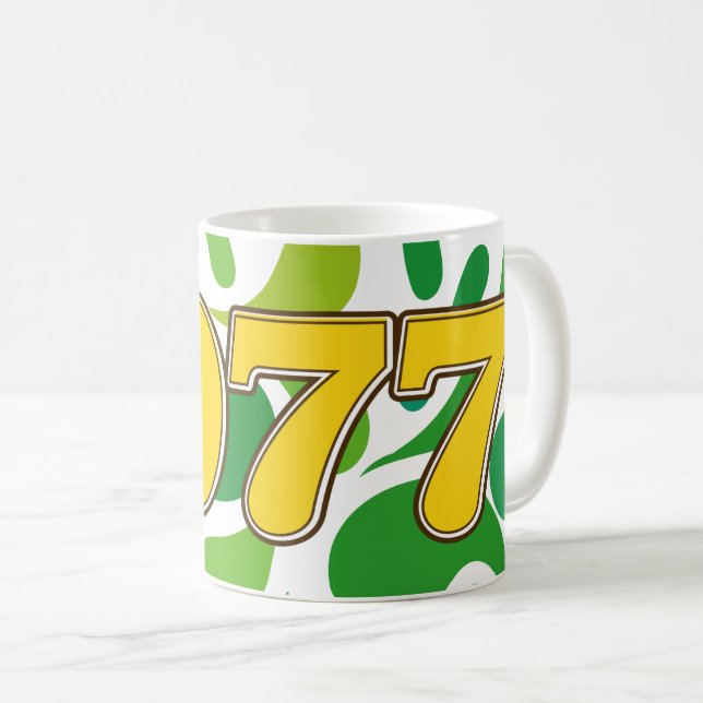Vintage 1977 kaffeetasse (VorderseiteRechts)