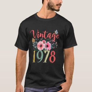 Vintage 1978 Floral Hippie Groovy Wildblume 47. T-Shirt