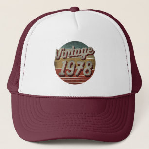 VINTAGE 1978 GEBURTSTAGSGESCHENK LKW-FAHRERMÜTZE F TRUCKERKAPPE