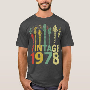 Vintage 1978 Gitarrist Geschenke für Gitarrenlieb T-Shirt