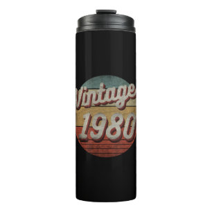 VINTAGE 1980 GEBURTSTAGSGESCHENK FÜR MÄNNER FRAUEN THERMOSBECHER