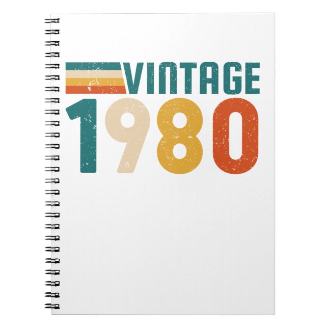 VINTAGE 1980 NOTIZBLOCK (Vorderseite)