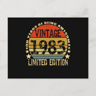 Vintage 1983 limitierte Auflage 38 Jahre Postkarte