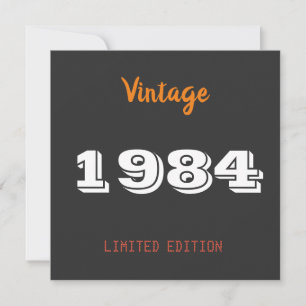 Vintage 1984 Limitierte Edition Einladung – Retro 