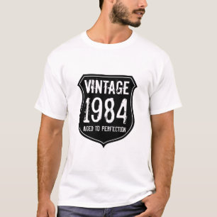 Vintage 1984 T-Shirt für Männer, gealtert bis zur
