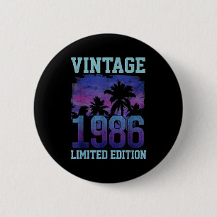 Vintage 1986 limitierte Auflage 40. Geburtstag 40  Button