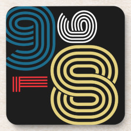 Vintage 1986 Retro Stripe Abstract 40th Birthday  Getränkeuntersetzer