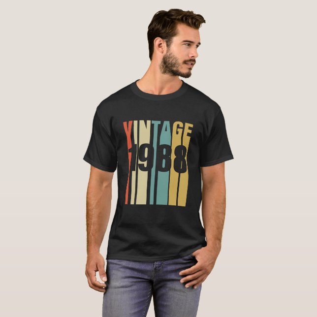 Vintage 1988 Retro T-Shirt (Vorne ganz)