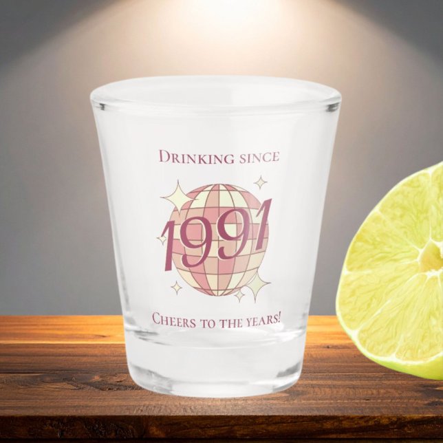 Vintage 1991 35th birthday retro purple  schnapsglas (Von Creator hochgeladen)