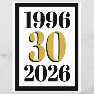 Vintage 1996 Milestone 30. Geburtstag   Flyer