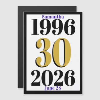 Vintage 1996 Milestone 30. Geburtstag Magneteinladung