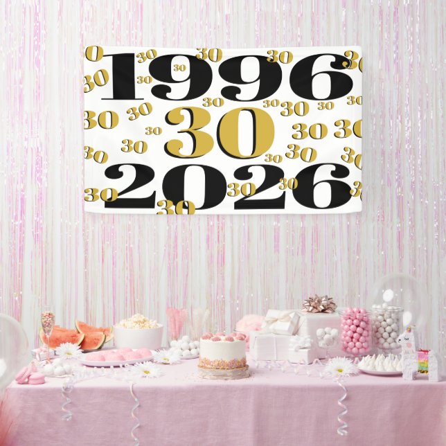 Vintage 1996 Milestone 30th Birthday   Banner (Party)