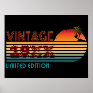Vintage 19XX limitierte Auflage Poster