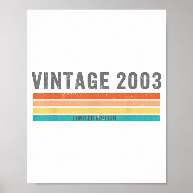 Vintage 2003 Limited Edition - 22nd Birthday Gift  Poster (Vorne)