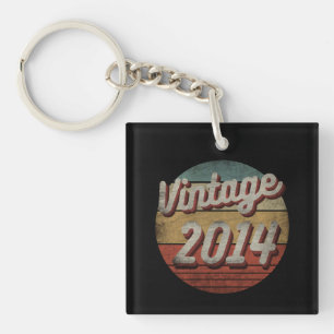 VINTAGE 2014 GEBURTSTAGSGESCHENK FÜR MÄNNER FRAUEN SCHLÜSSELANHÄNGER
