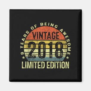 Vintage 2018 limitierte Auflage 8 Jahre alt 8. Geb Magnet