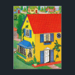 Vintage 20er Toy House Doll House Illustration Postkarte<br><div class="desc">Vintage 20er Toy House Doll House Illustration aus einem Vintagen alten Katalog aus den 20er Jahren,  lebhafte Farben und coole Kunst!</div>